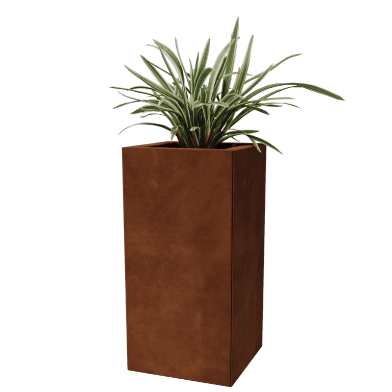 Corten acél virágláda - Négyzet - 30 x 30 cm