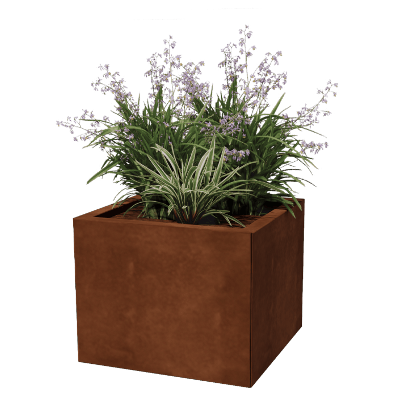 Corten acél virágláda - Négyzet - 50 x 50 cm