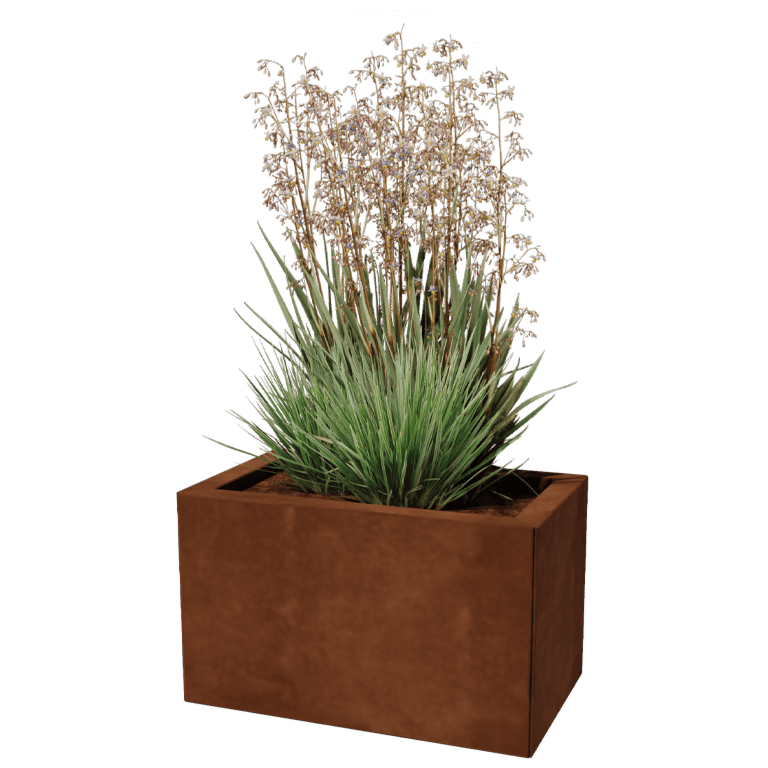 Corten acél virágláda - Téglalap - 30 x 50 cm