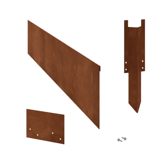 Corten acél ágyásszegély - Zúzott - Magasság 23 cm - Teljes készlet 15 méter