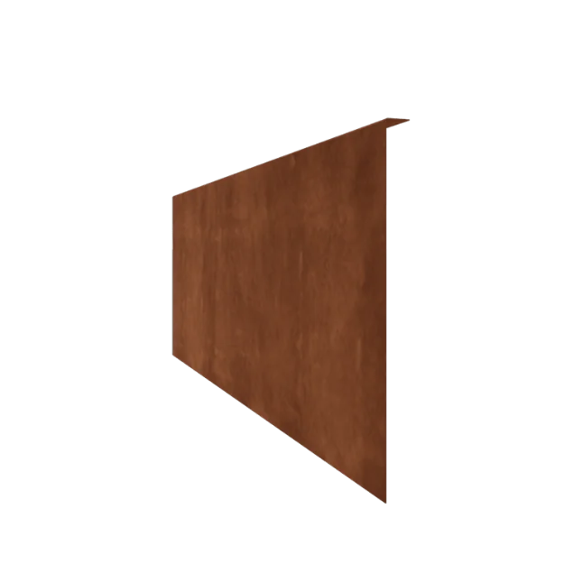 Corten acél ágyásszegély - Rögzített - Magasság 45 cm - 240 cm
