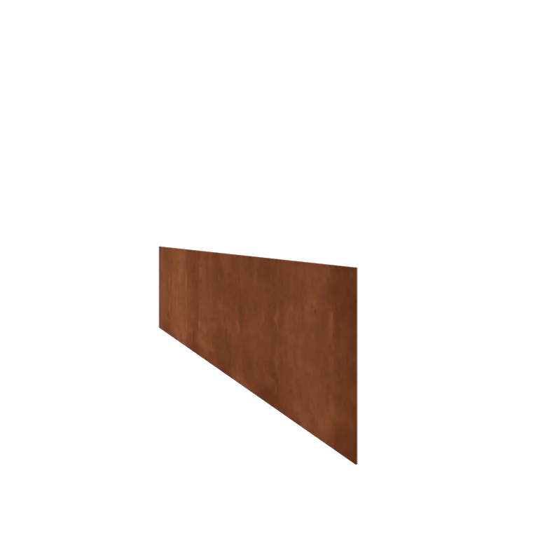Corten acél ágyásszegély - Egyenes - Magasság 25 cm - 240 cm