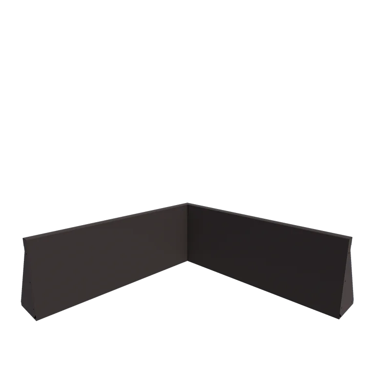 Acél támfal - Belső sarok - 100 x 100 x 40 cm - RAL7016 matt (antracitszürke)