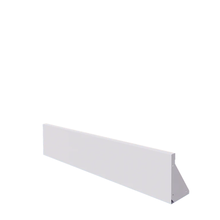 Acél támfal - Egyenes - 150 x 30 cm - RAL9010 matt (fehér)