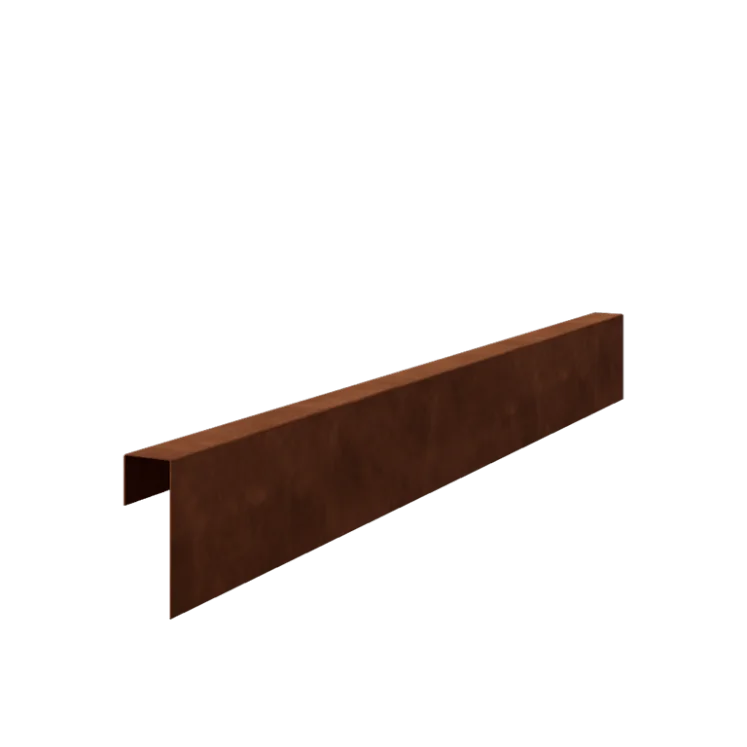 Corten acél u-profil - 15 x 5 x 5 cm - 240 cm