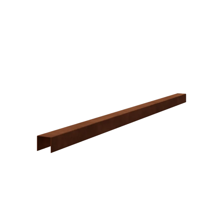 Corten acél u-profil - 5 x 5 x 5 cm - 240 cm