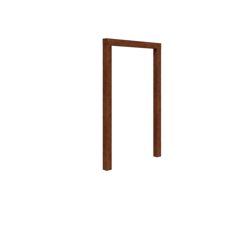 Corten acél pergola - Egyenes - 150 x 230 cm - Betontalp nélkül