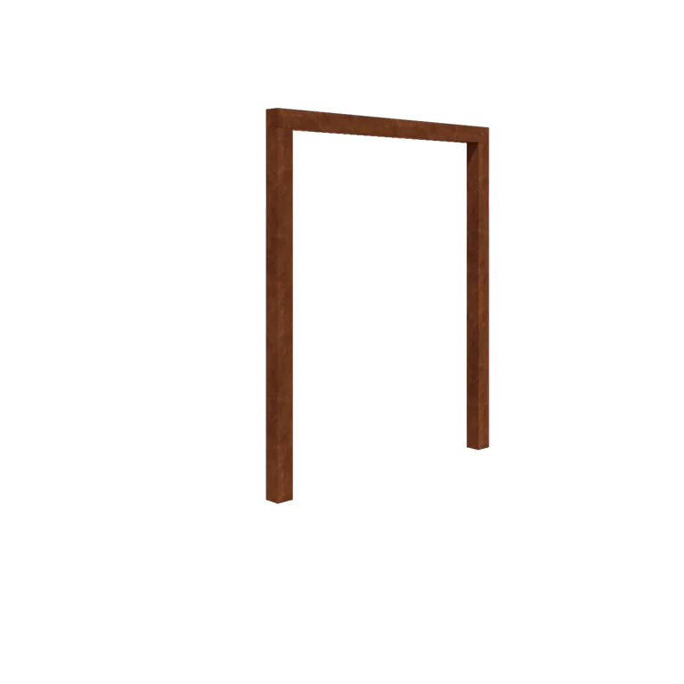 Corten acél pergola - Egyenes - 200 x 230 cm - Betontalp nélkül