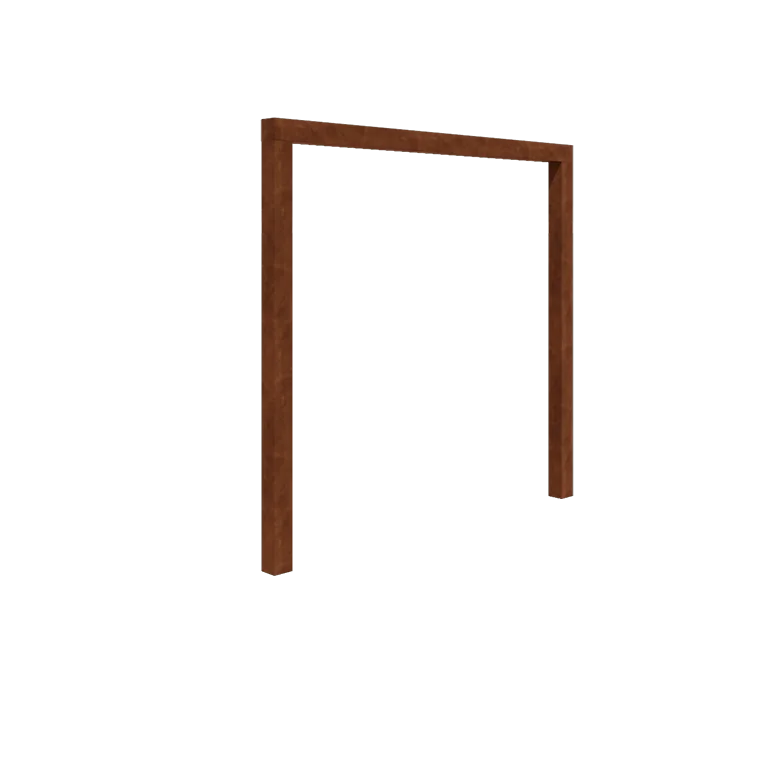 Corten acél pergola - Egyenes - 250 x 230 cm - Betontalp nélkül