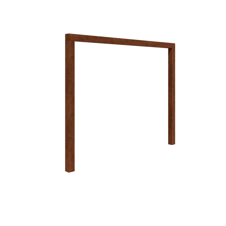 Corten acél pergola - Egyenes - 300 x 230 cm - Betontalp nélkül