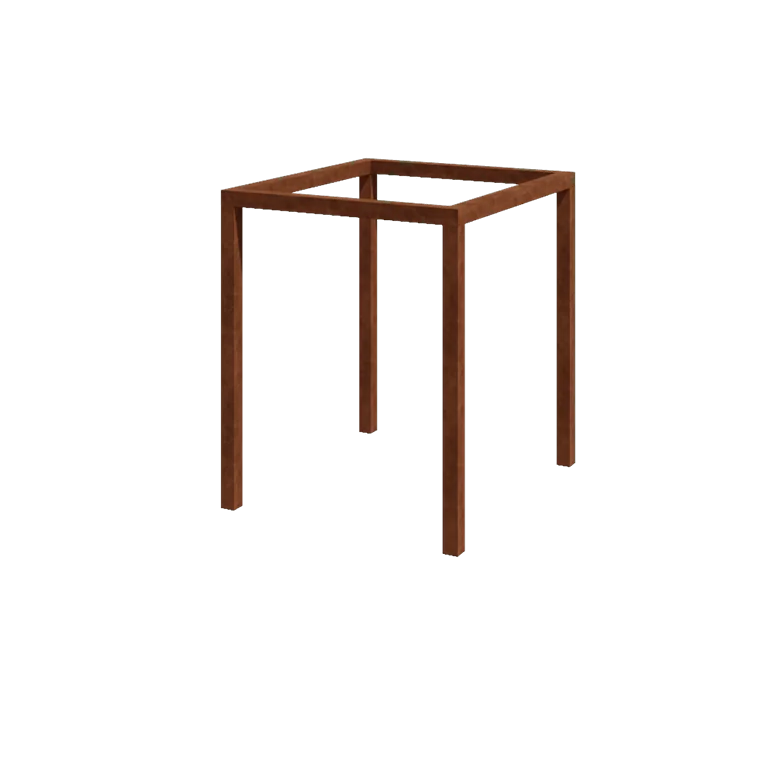 Corten acél pergola - Négyzet - 224 x 200 x 230 cm - Betontalp nélkül