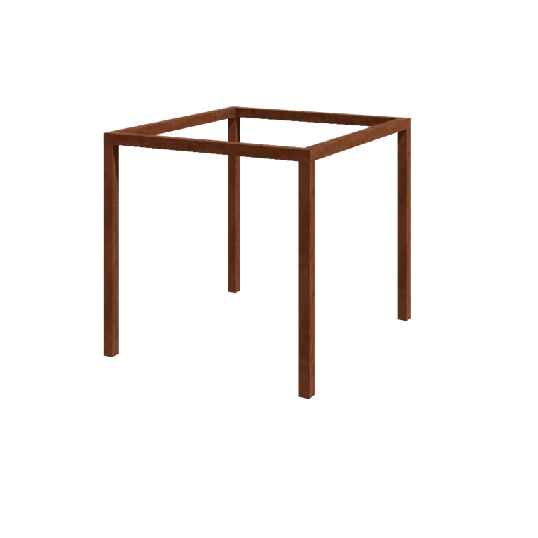 Corten acél pergola - Négyzet - 274 x 250 x 230 cm - Betontalp nélkül