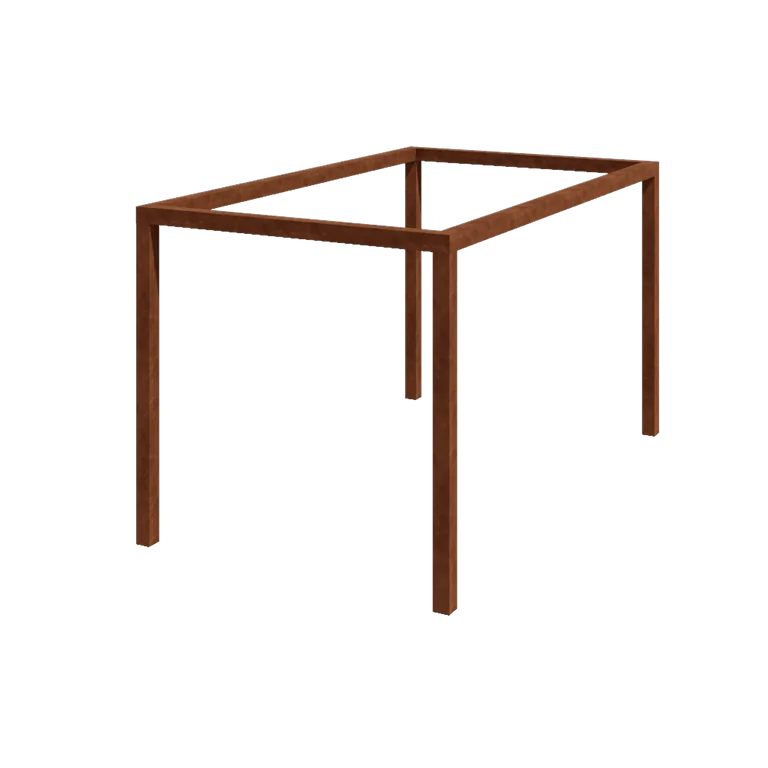 Corten acél pergola - Téglalap - 424 x 250 x 230 cm - Betontalp nélkül
