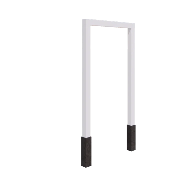 Acél pergola - Egyenes - 150 x 230 cm - RAL9010 matt (fehér) - Betontalppal