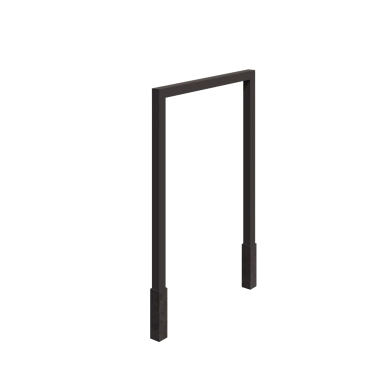Acél pergola - Egyenes - 200 x 230 cm - RAL7016 matt (antracitszürke) - Betontalppal