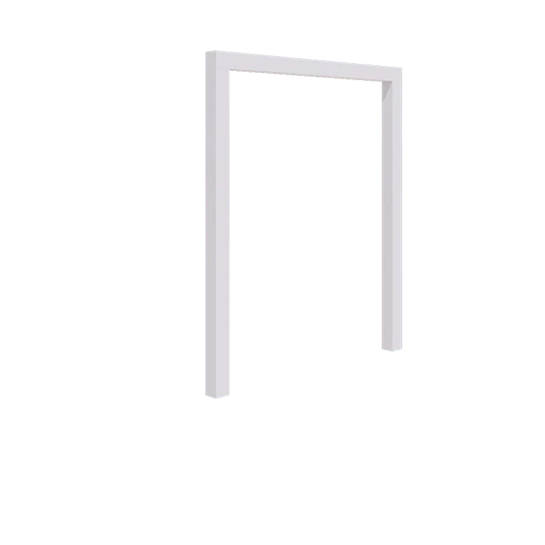 Acél pergola - Egyenes - 200 x 230 cm - RAL9010 matt (fehér) - Betontalp nélkül