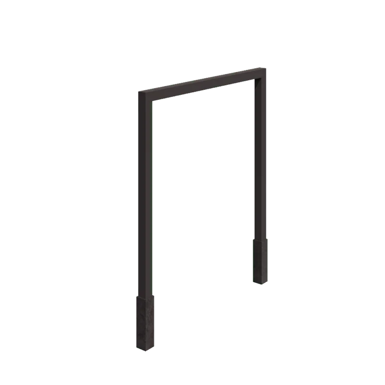 Acél pergola - Egyenes - 250 x 230 cm - RAL7016 matt (antracitszürke) - Betontalppal