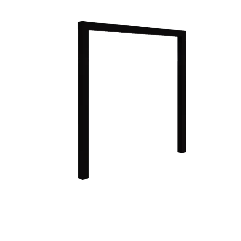 Acél pergola - Egyenes - 250 x 230 cm - RAL9005 matt (fekete) - Betontalp nélkül