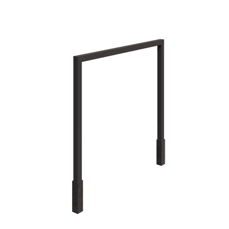 Acél pergola - Egyenes - 300 x 230 cm - RAL7016 matt (antracitszürke) - Betontalppal