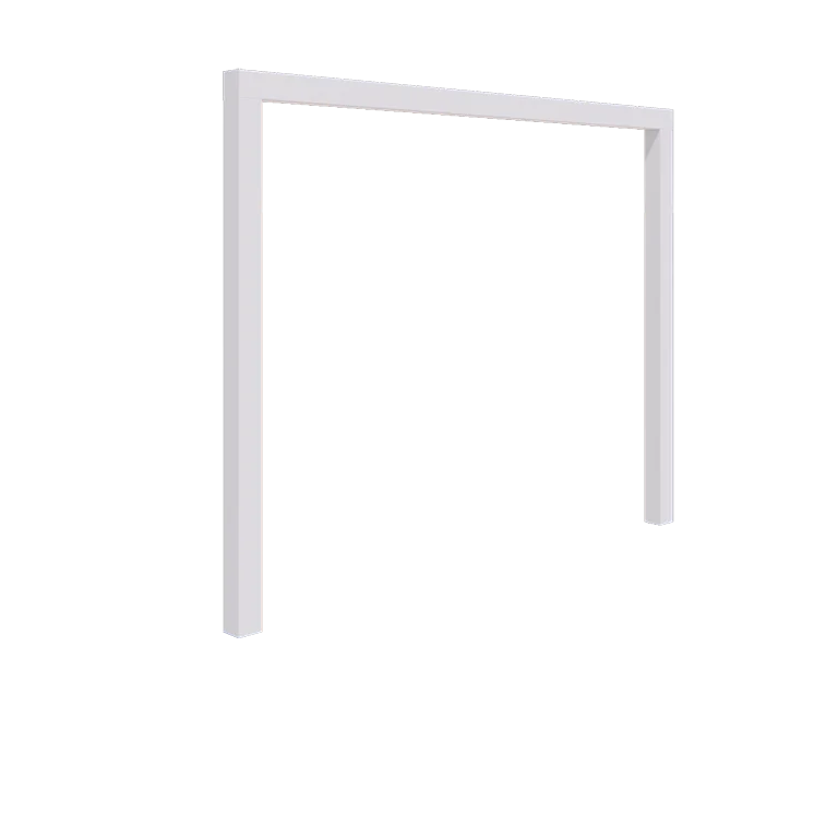 Acél pergola - Egyenes - 300 x 230 cm - RAL9010 matt (fehér) - Betontalp nélkül