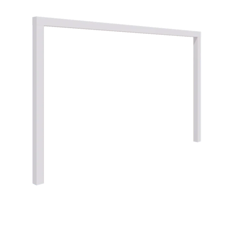 Acél pergola - Egyenes - 400 x 230 cm - RAL9010 matt (fehér) - Betontalp nélkül
