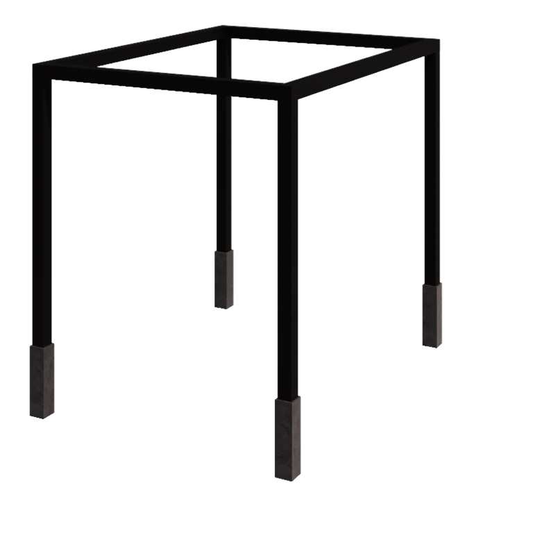Acél pergola - Téglalap - 324 x 250 x 230 cm - RAL9005 matt (fekete) - Betontalppal