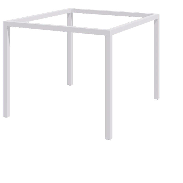 Acél pergola - Négyzet - 324 x 300 x 230 cm - RAL9010 matt (fehér) - Betontalp nélkül