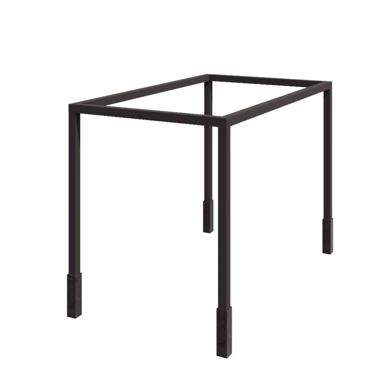 Acél pergola - Téglalap - 424 x 250 x 230 cm - RAL7016 matt (antracitszürke) - Betontalppal