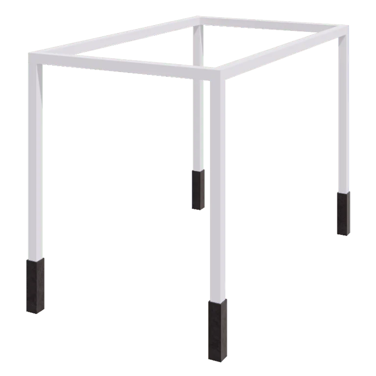 Acél pergola - Téglalap - 424 x 250 x 230 cm - RAL9010 matt (fehér) - Betontalppal
