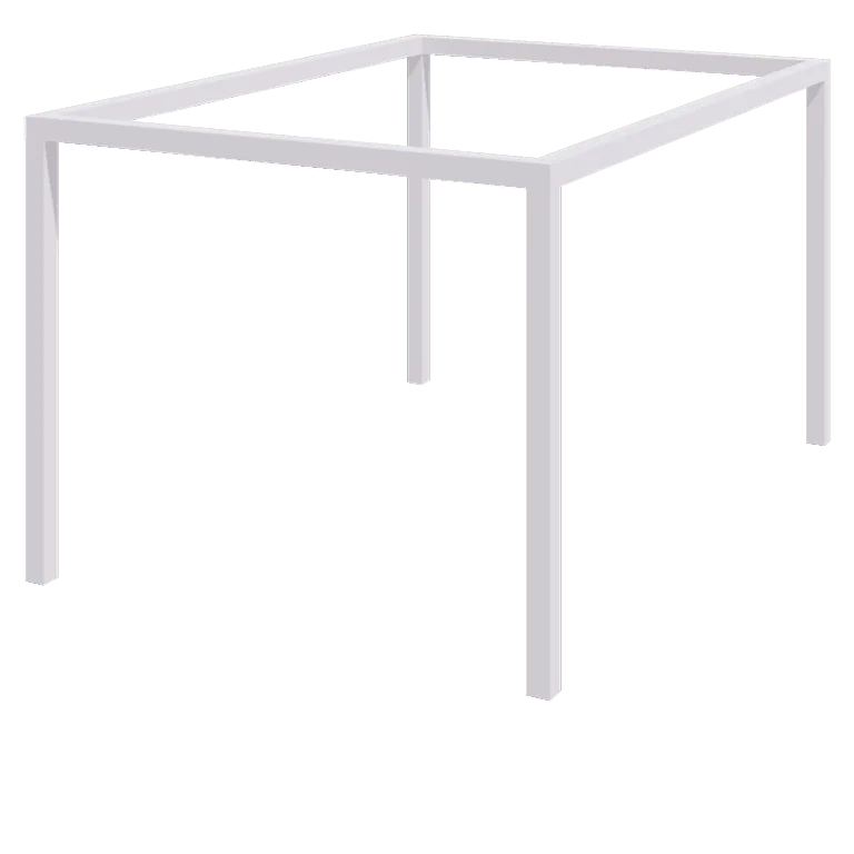 Acél pergola - Téglalap - 424 x 300 x 230 cm - RAL9010 matt (fehér) - Betontalp nélkül