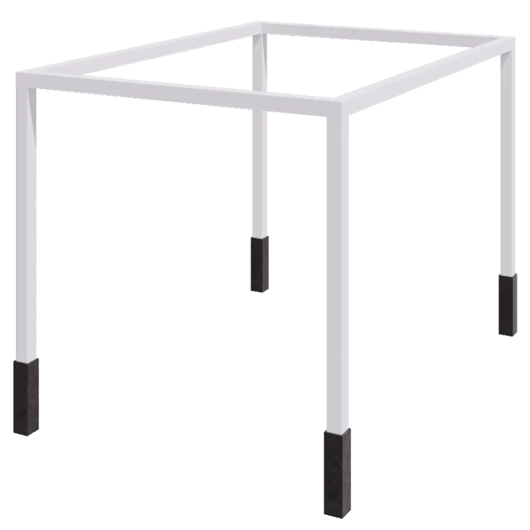 Acél pergola - Téglalap - 424 x 300 x 230 cm - RAL9010 matt (fehér) - Betontalppal