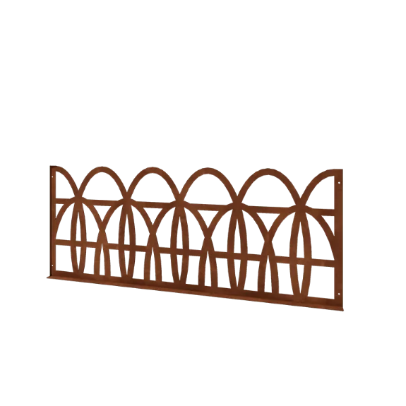 Corten acél díszkerítés T - Panel - 149 x 3 x 60 cm