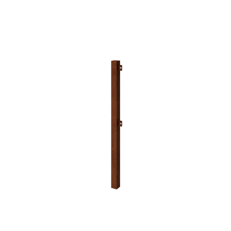 Corten acél díszkerítés - Végoszlop - 110 cm