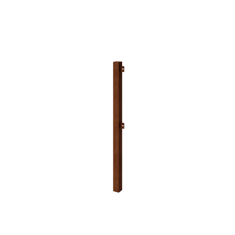 Corten acél díszkerítés - Sarokoszlop - 110 cm