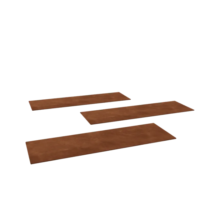 Corten acél lépőkő - Téglalap - 75 x 25 cm