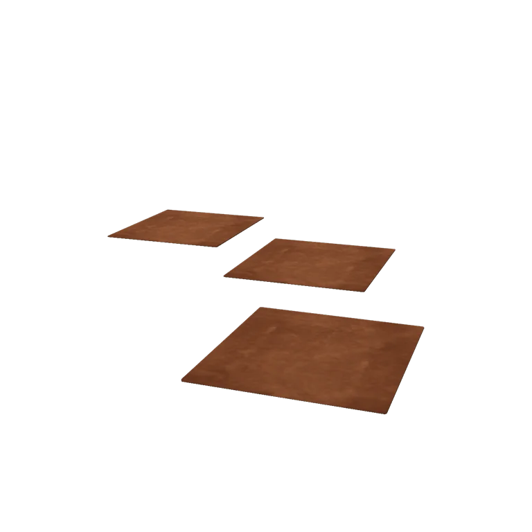 Corten acél lépőkő - Négyzet - 40 x 40 cm