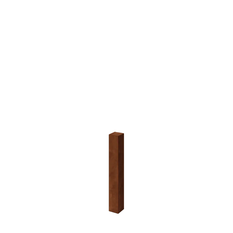 Corten acél kerítésoszlop - 12 x 12 x 80 cm