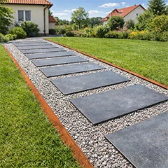 Corten acél u profilok a szélek és szegélyek igényes lezárásához